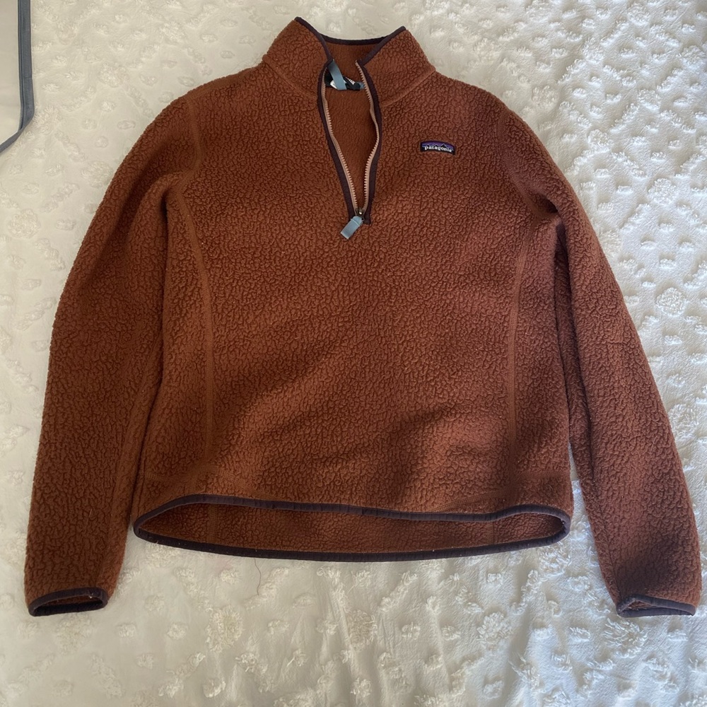 Patagonia Women’s Retro Zip in Rust/Brown Size L